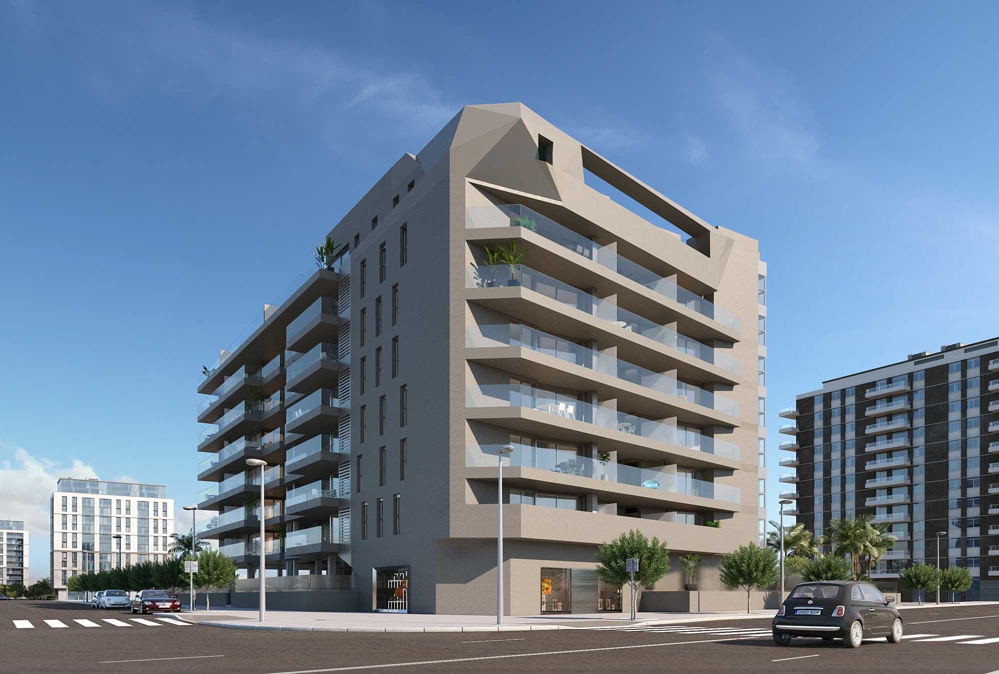 Modern teraszos apartmanok a tengerpart közelében Vega de Acá-ban, Almeríában